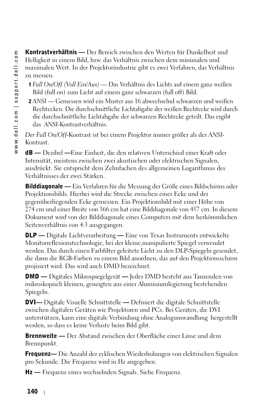 Dell 3400MP Projector User Manual | Page 140 / 570