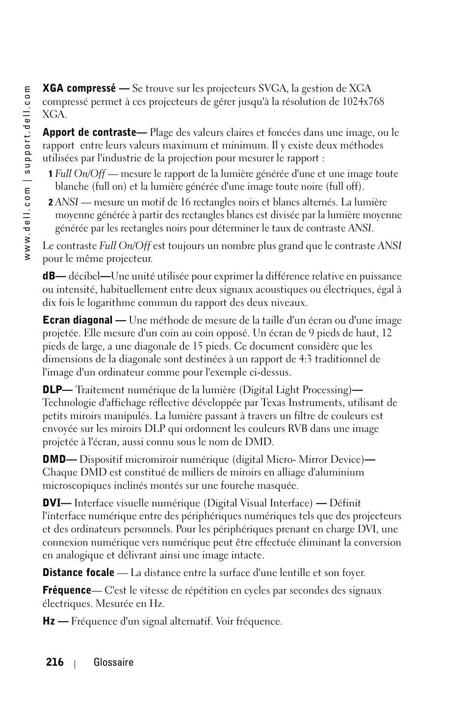 Dell 3400MP Projector User Manual | Page 216 / 570