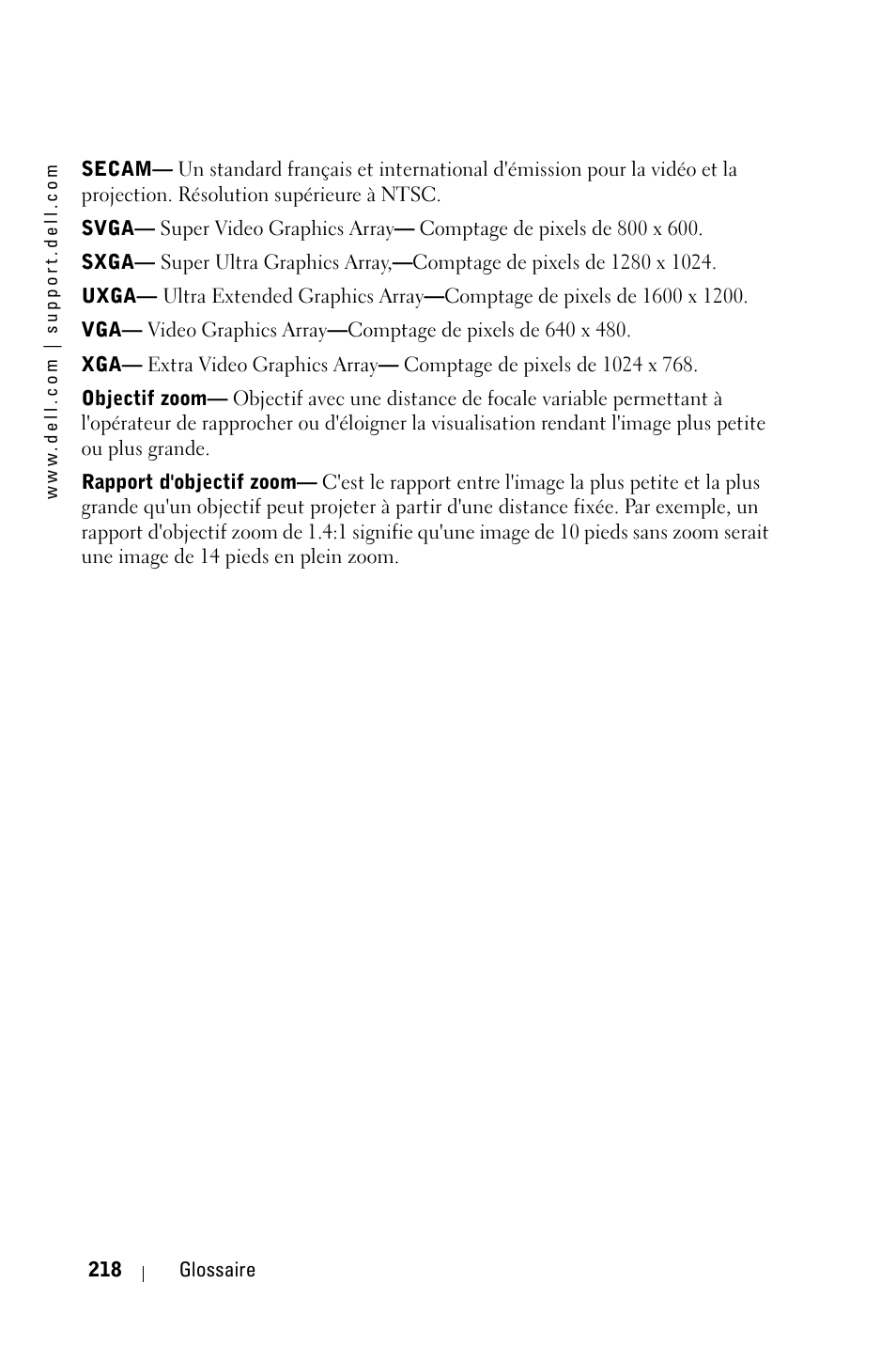 Dell 3400MP Projector User Manual | Page 218 / 570