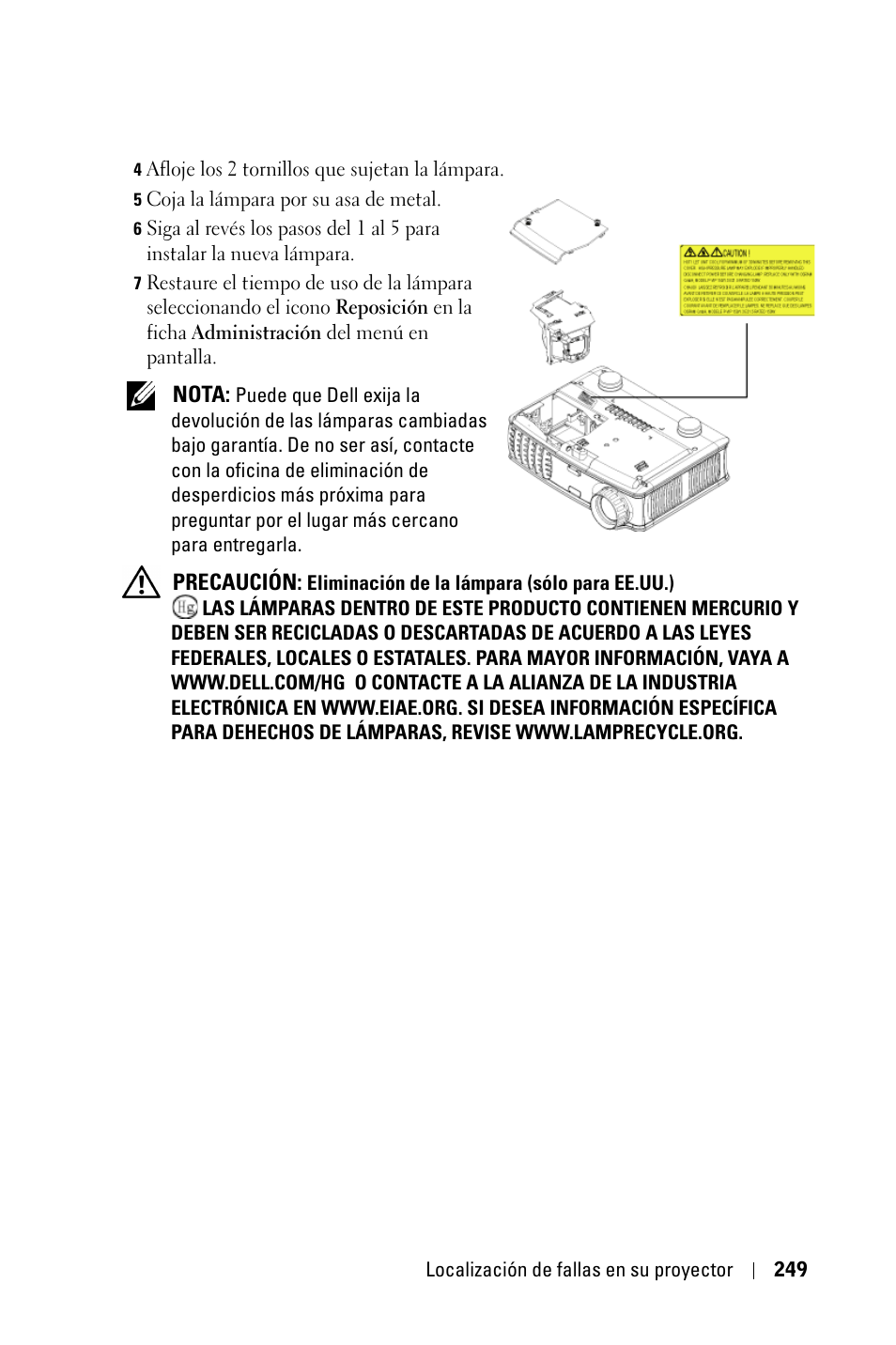 Dell 3400MP Projector User Manual | Page 249 / 570