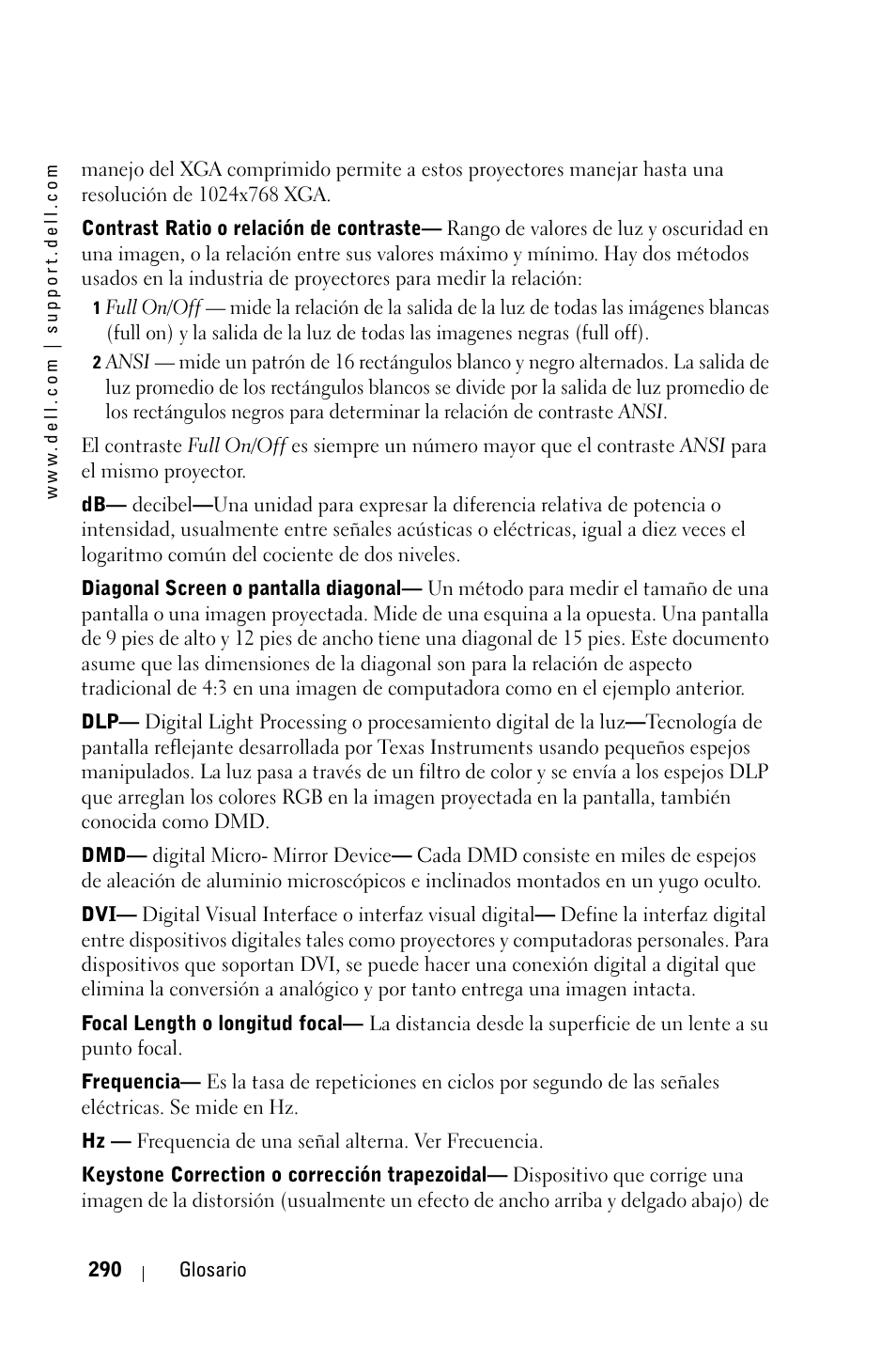 Dell 3400MP Projector User Manual | Page 290 / 570