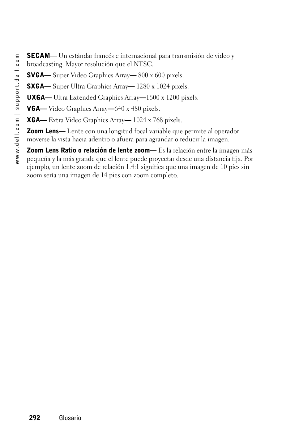 Dell 3400MP Projector User Manual | Page 292 / 570