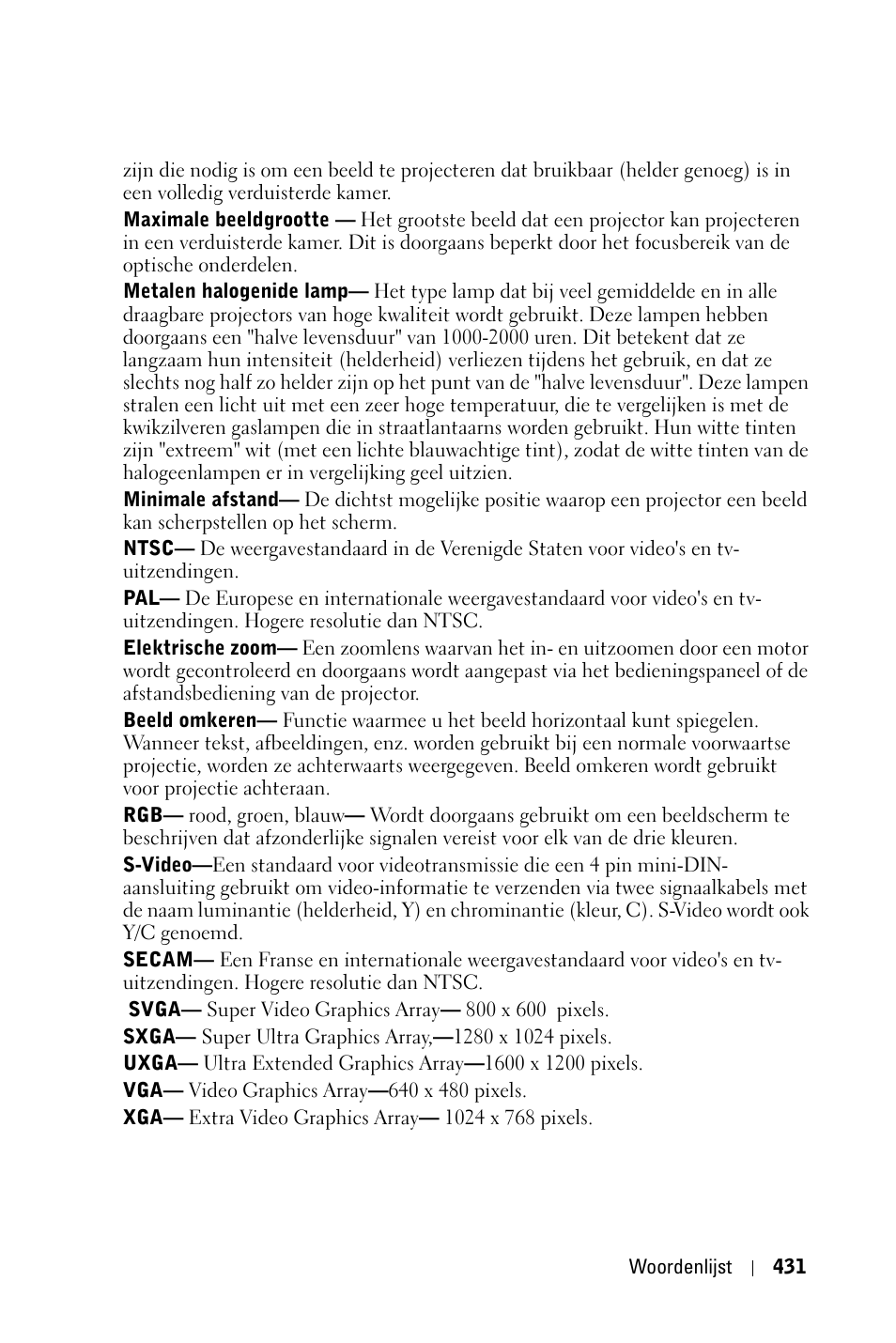Dell 3400MP Projector User Manual | Page 431 / 570