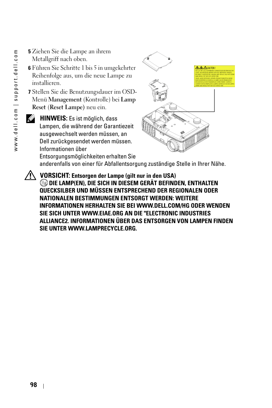 Dell 3400MP Projector User Manual | Page 98 / 570