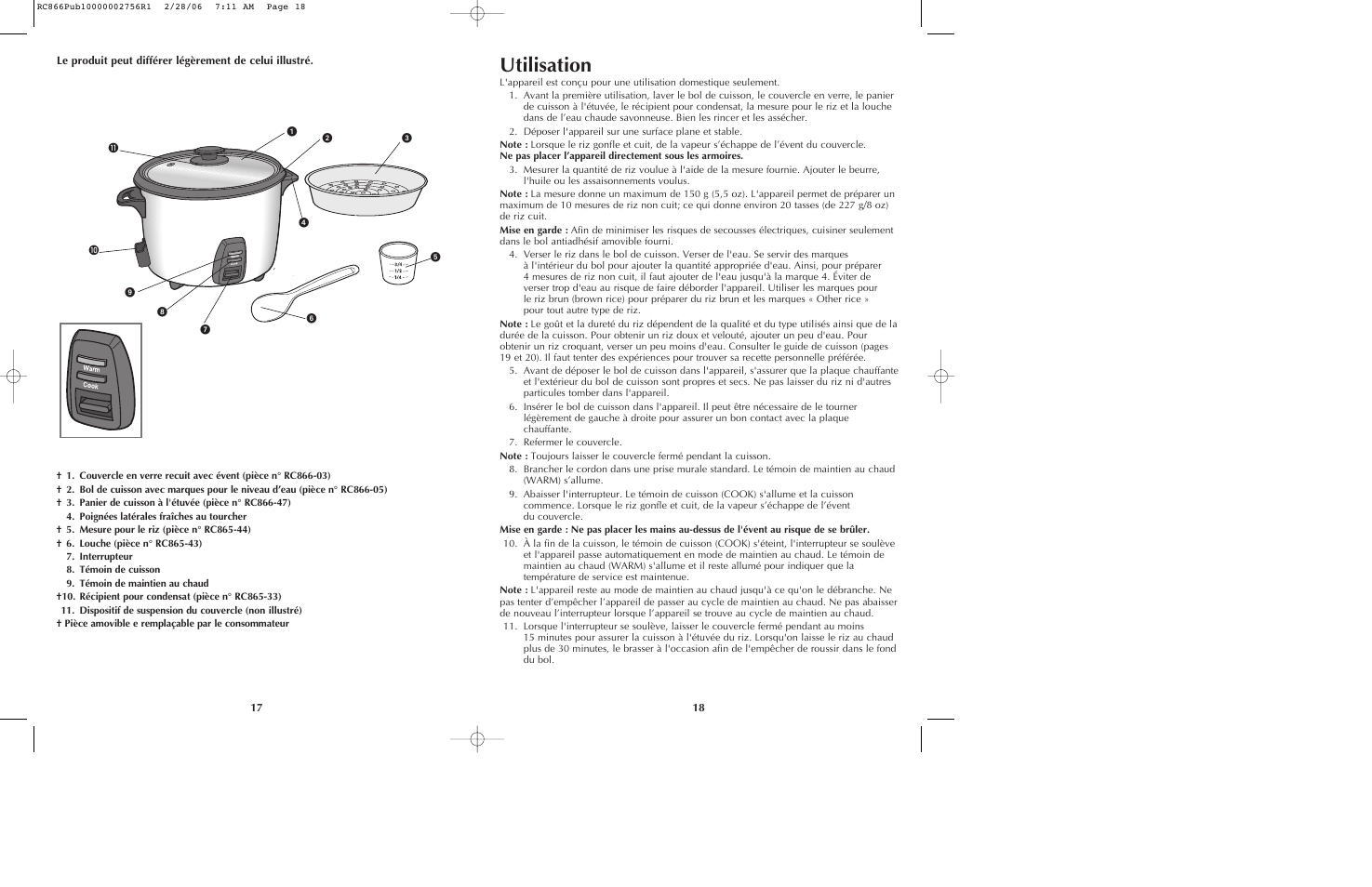 Utilisation | Black & Decker RC866 User Manual | Page 10 / 15