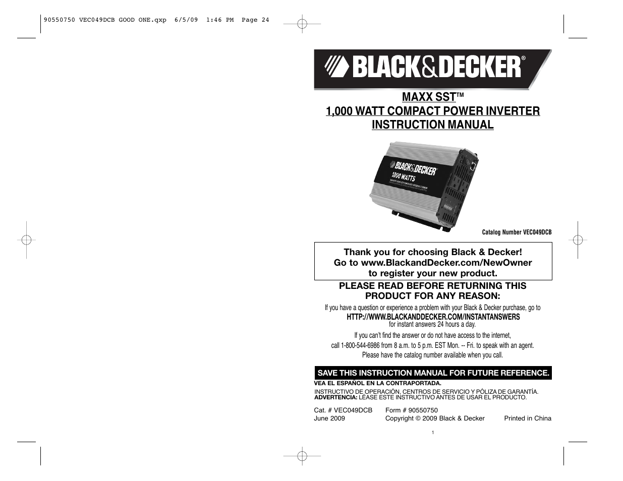 Black & Decker Marine Battery User Manual | 22 pages