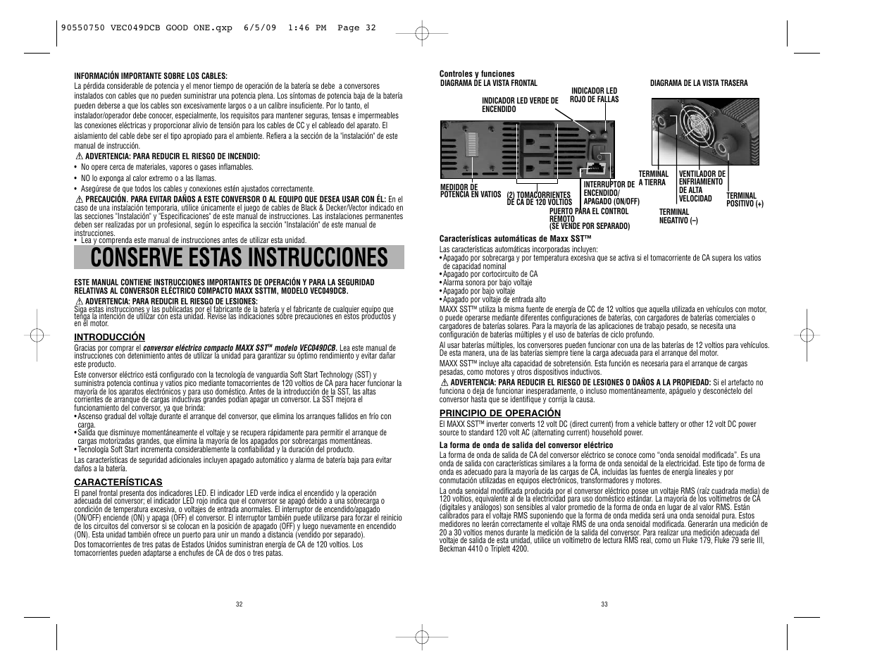 Conserve estas instrucciones | Black & Decker Marine Battery User Manual | Page 17 / 22