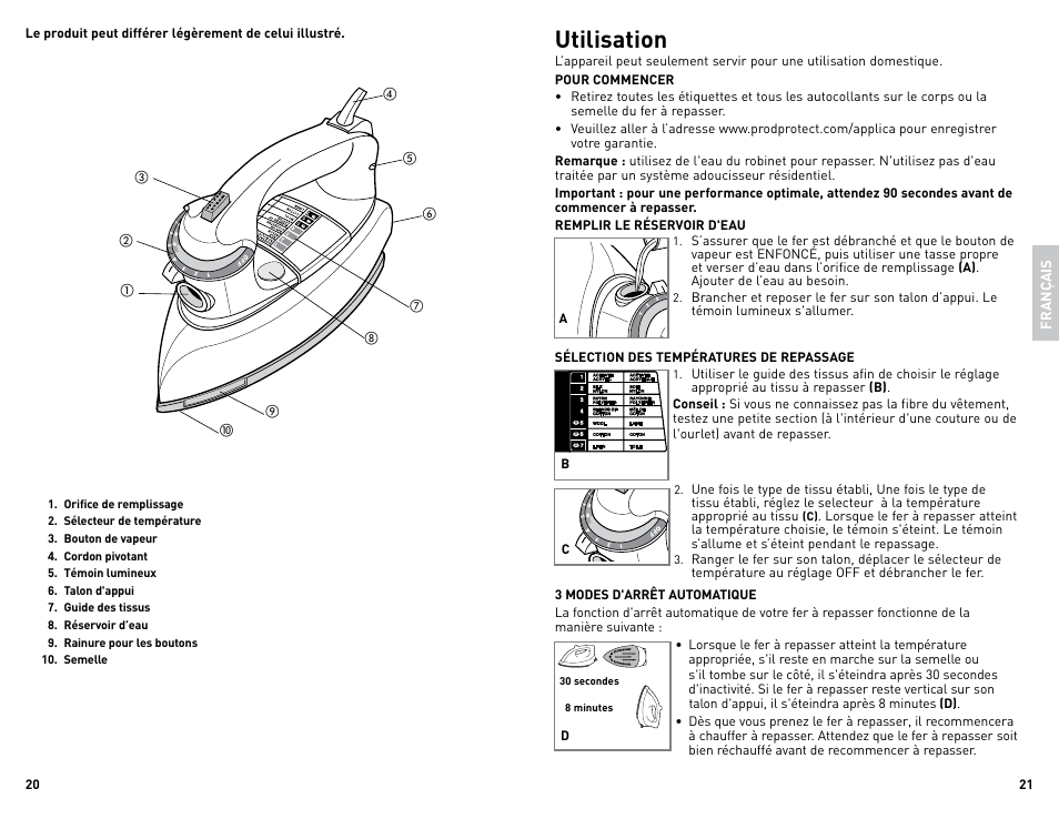 Utilisation | Black & Decker Classic 4-7-50S User Manual | Page 11 / 13