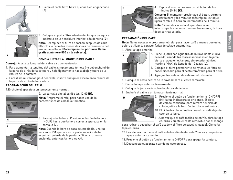 Black & Decker CM1010B User Manual | Page 12 / 19