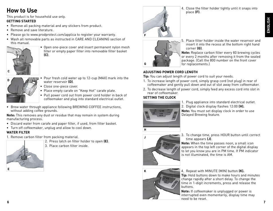 How to use | Black & Decker CM1010B User Manual | Page 4 / 19