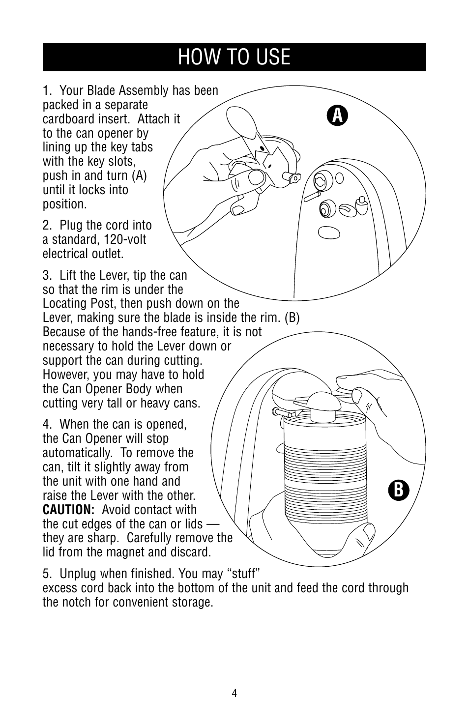 How to use | Black & Decker MGD150 User Manual | Page 4 / 8