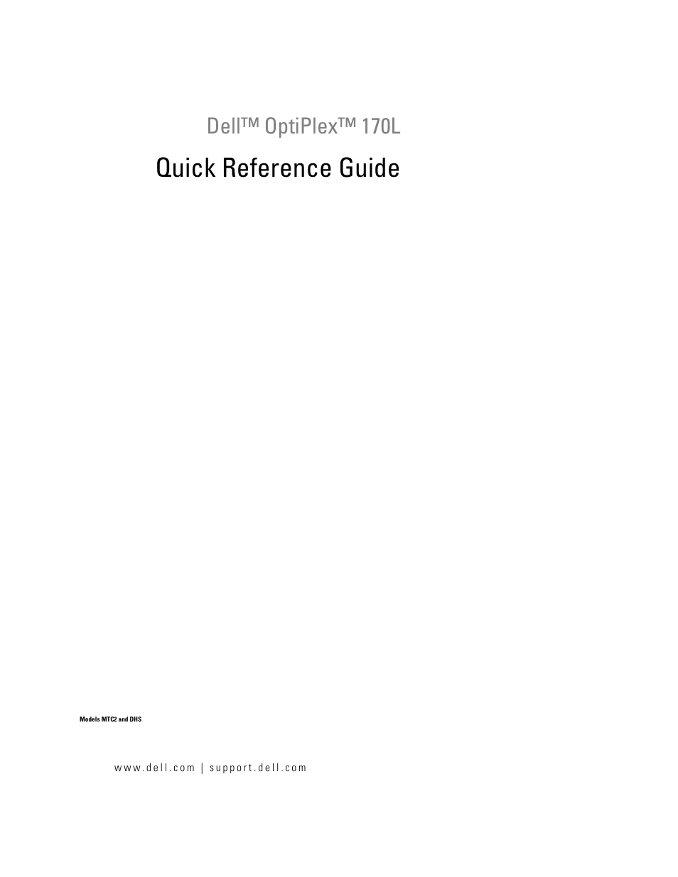 Dell OptiPlex 170L User Manual | 202 pages