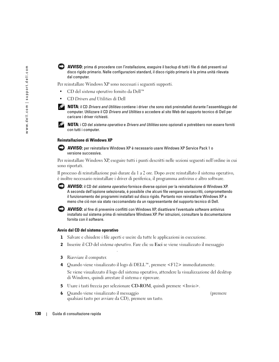 Dell OptiPlex 170L User Manual | Page 130 / 202