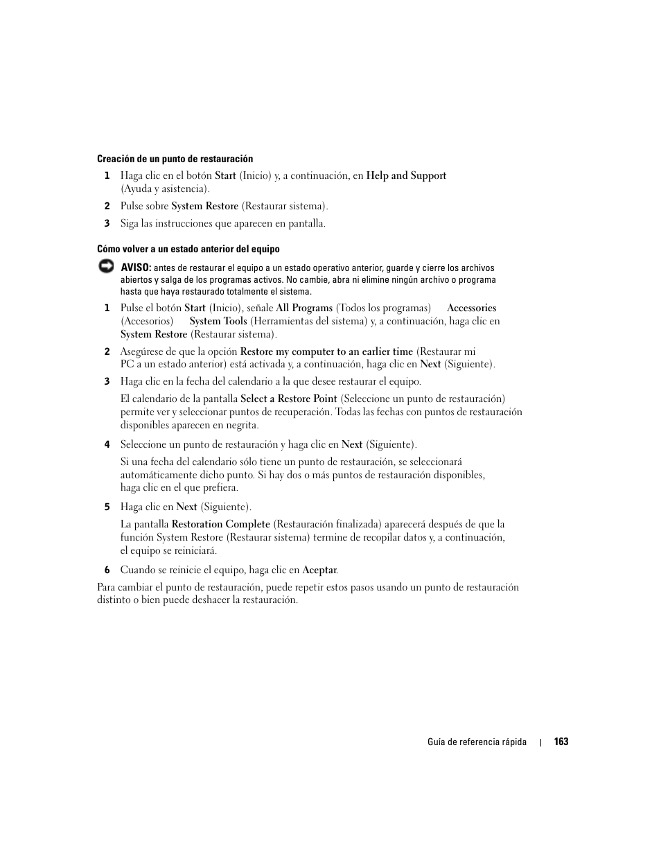 Dell OptiPlex 170L User Manual | Page 163 / 202