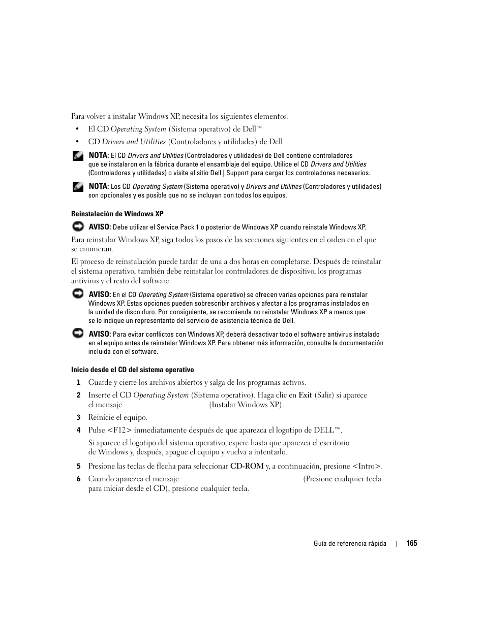 Dell OptiPlex 170L User Manual | Page 165 / 202