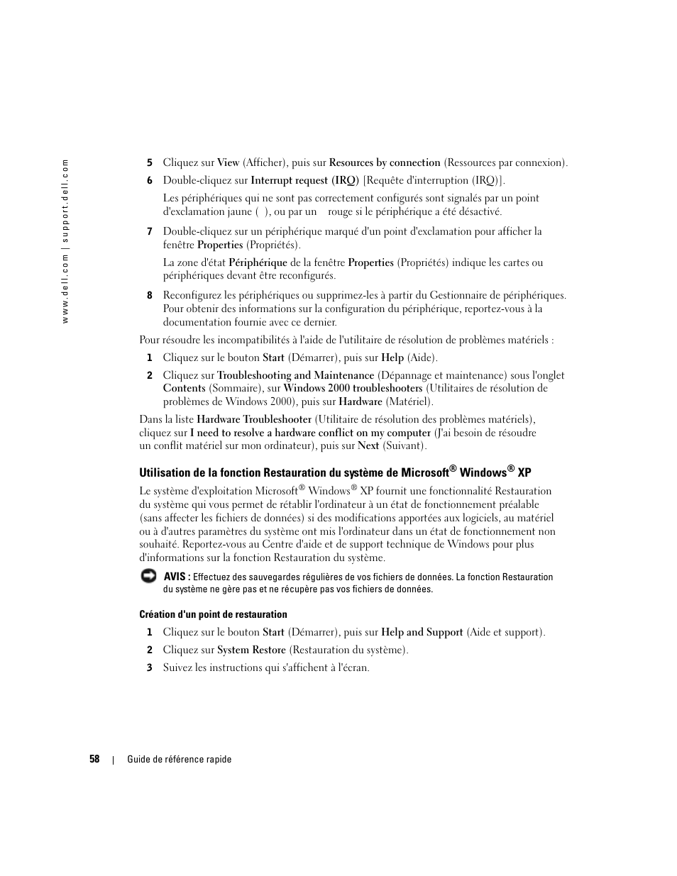 Dell OptiPlex 170L User Manual | Page 58 / 202