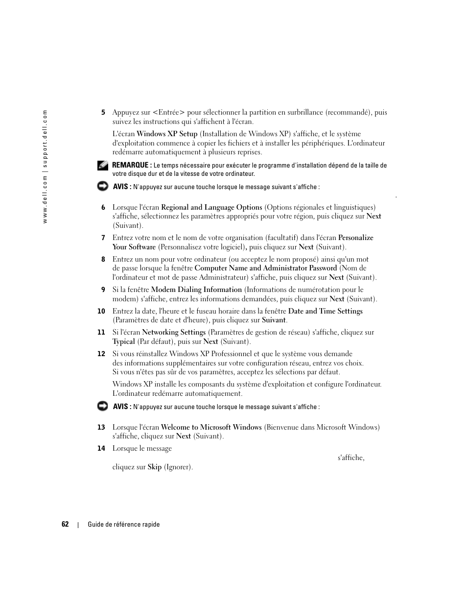 Dell OptiPlex 170L User Manual | Page 62 / 202