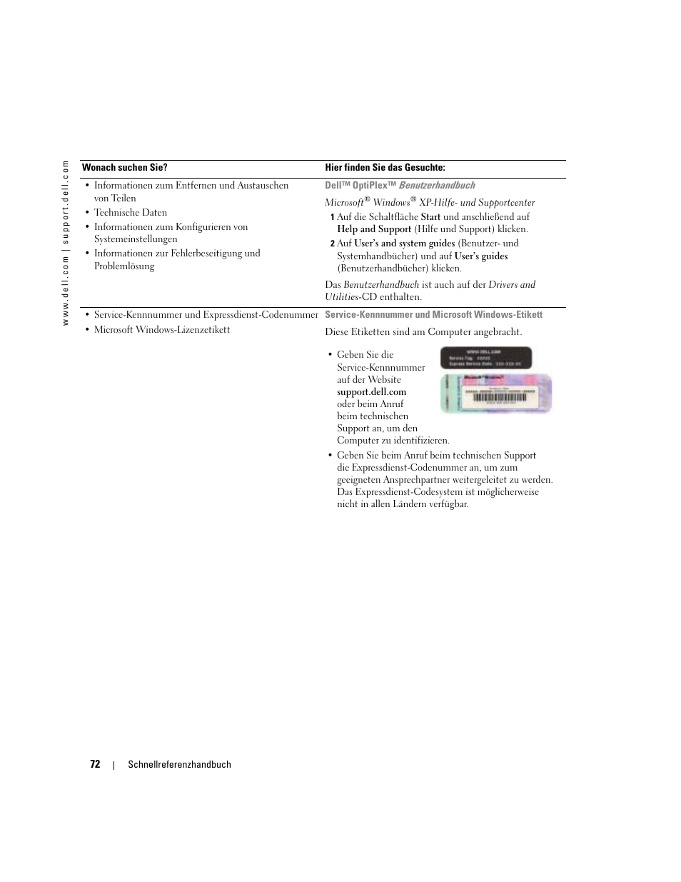 Dell OptiPlex 170L User Manual | Page 72 / 202