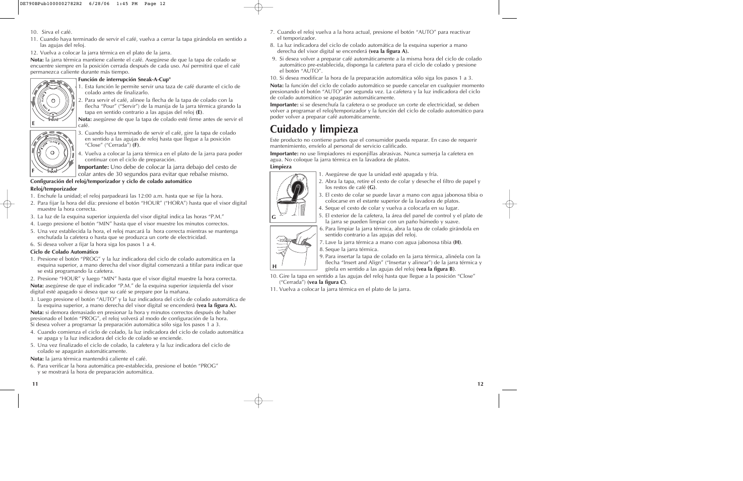 Cuidado y limpieza | Black & Decker ME DE790B User Manual | Page 7 / 15