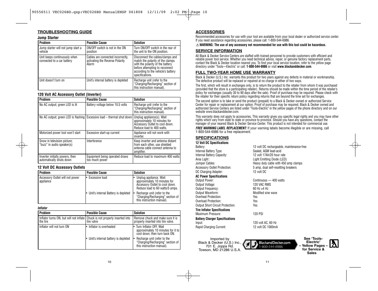 Black & Decker ElectroMate 90556511 User Manual | Page 6 / 13