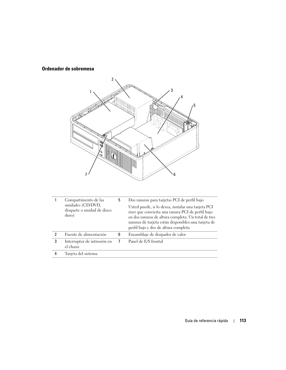 Ordenador de sobremesa | Dell OptiPlex GX520 User Manual | Page 113 / 134