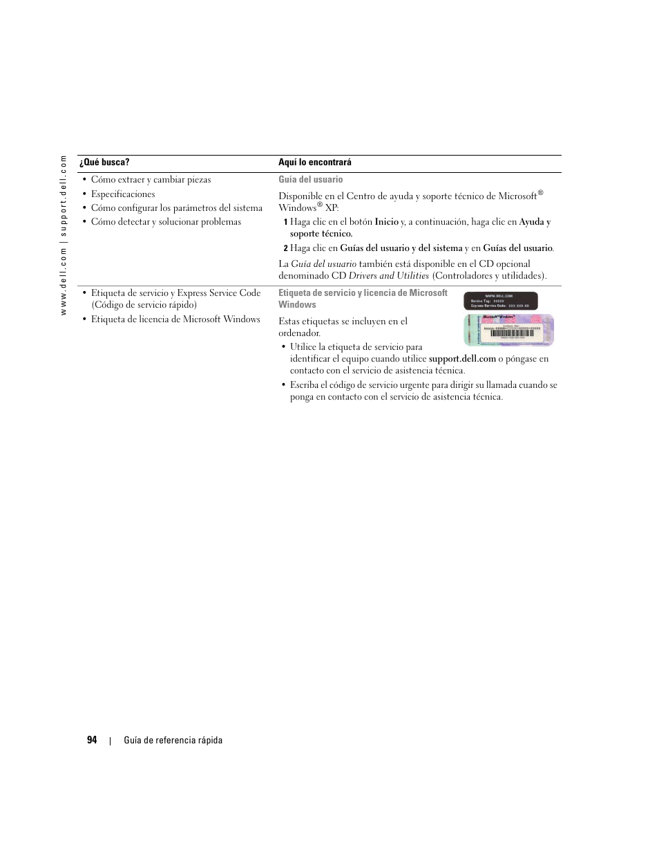 Dell OptiPlex GX520 User Manual | Page 94 / 134