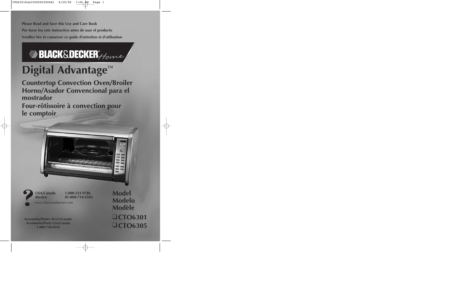 Black & Decker CTO6301 User Manual | 27 pages