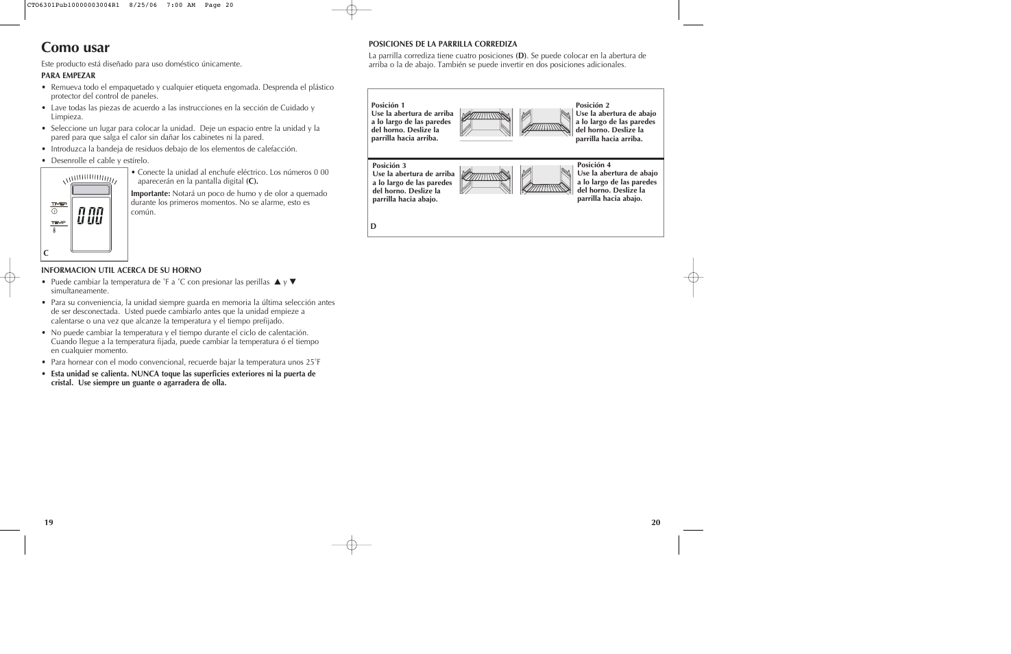 Como usar | Black & Decker CTO6301 User Manual | Page 11 / 27