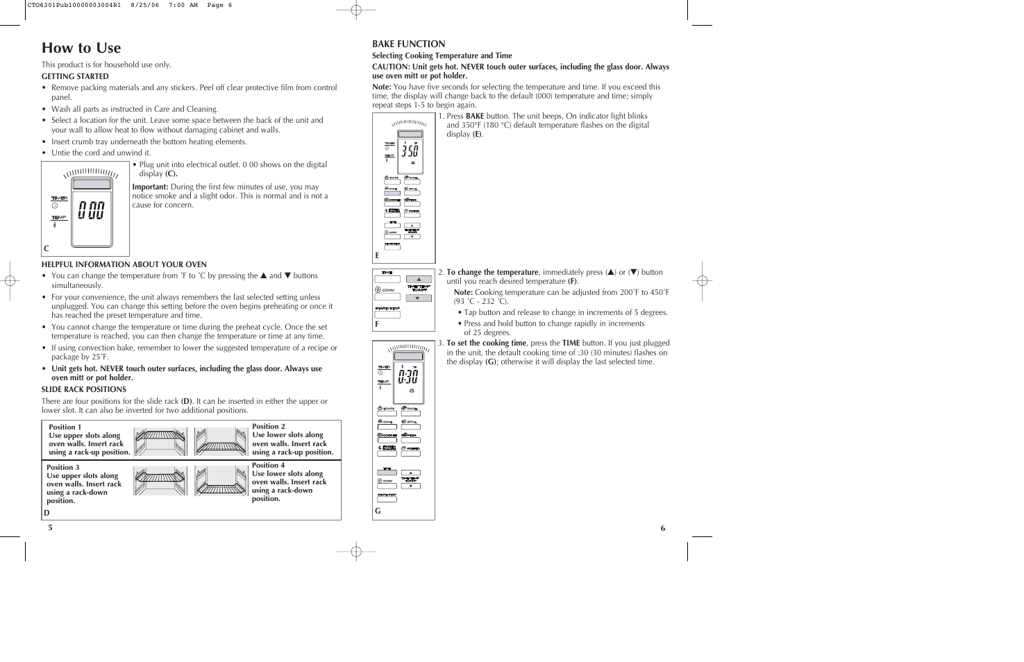 How to use | Black & Decker CTO6301 User Manual | Page 4 / 27