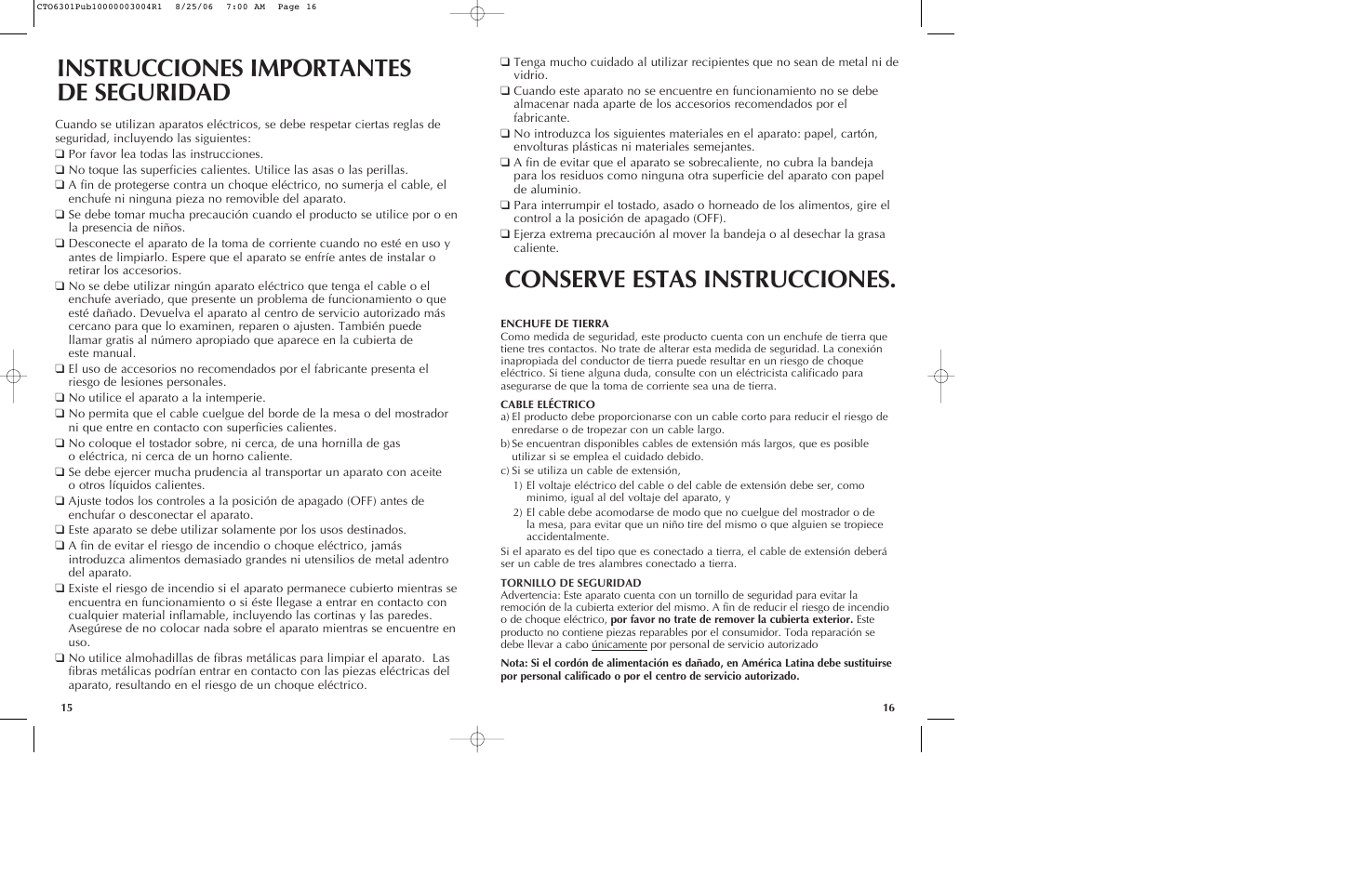 Black & Decker CTO6301 User Manual | Page 9 / 27