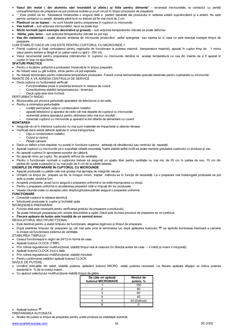 Scarlett SC-2302 User Manual | Page 16 / 43