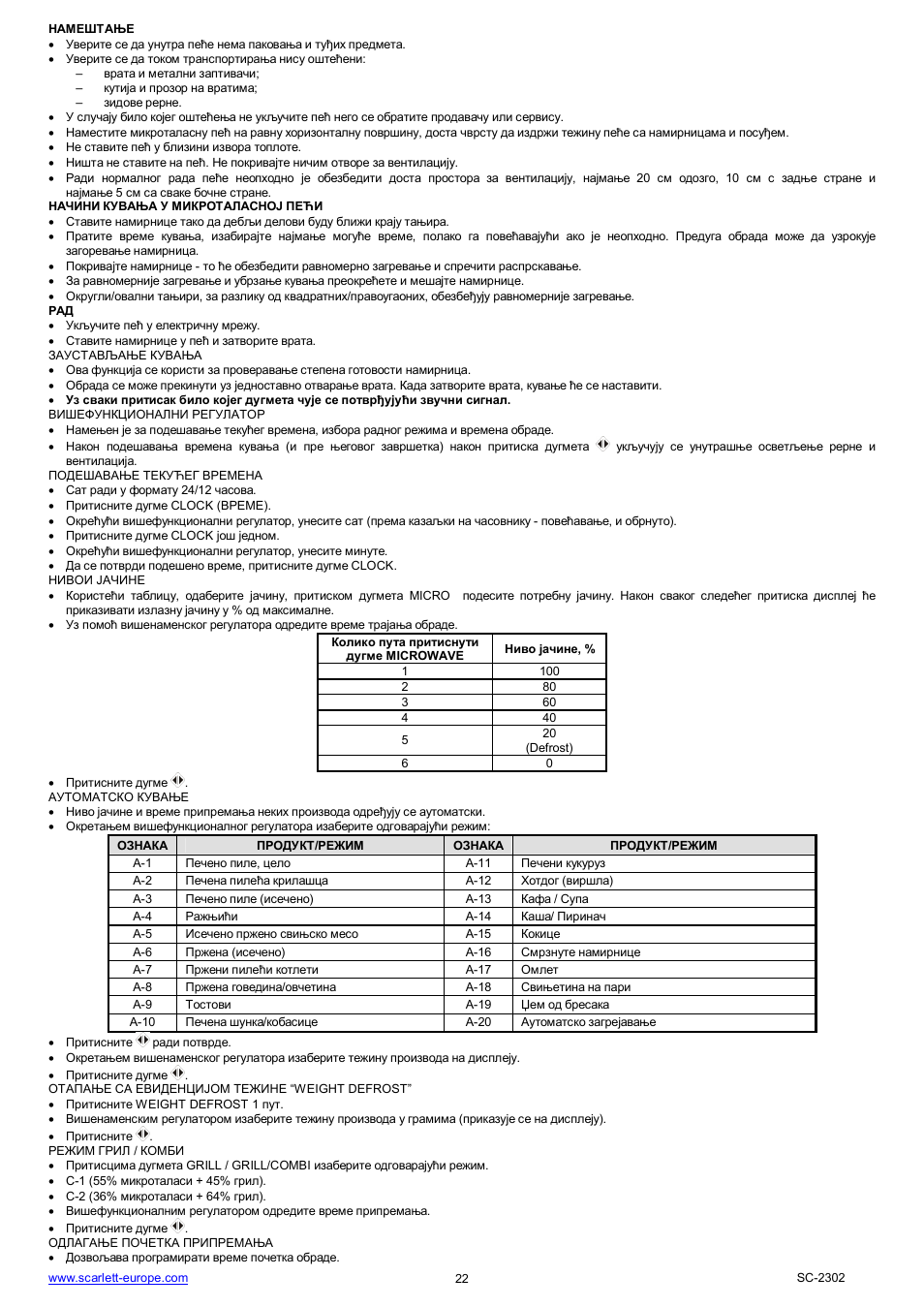 Scarlett SC-2302 User Manual | Page 22 / 43