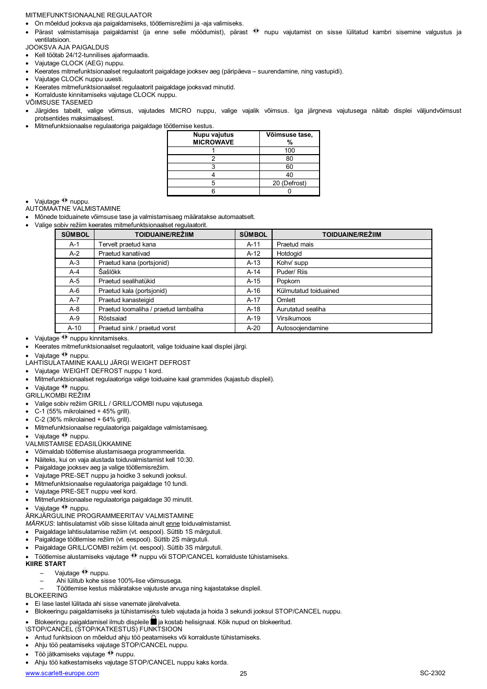 Scarlett SC-2302 User Manual | Page 25 / 43