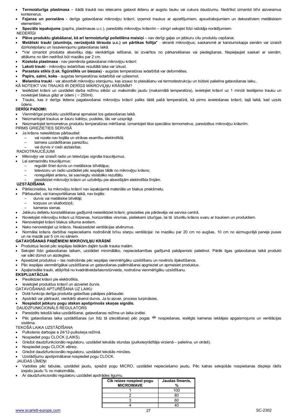 Scarlett SC-2302 User Manual | Page 27 / 43