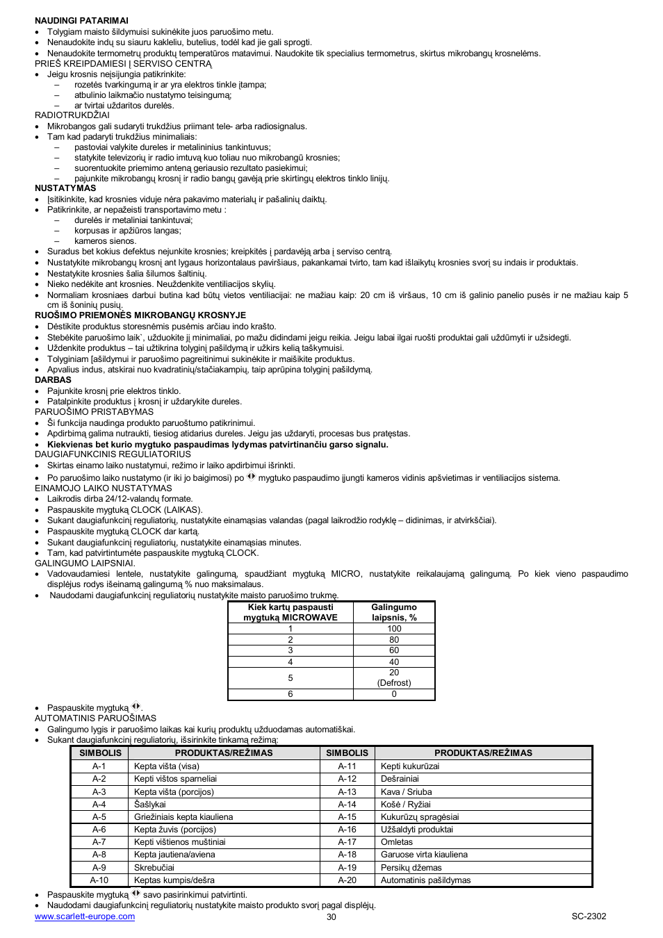 Scarlett SC-2302 User Manual | Page 30 / 43