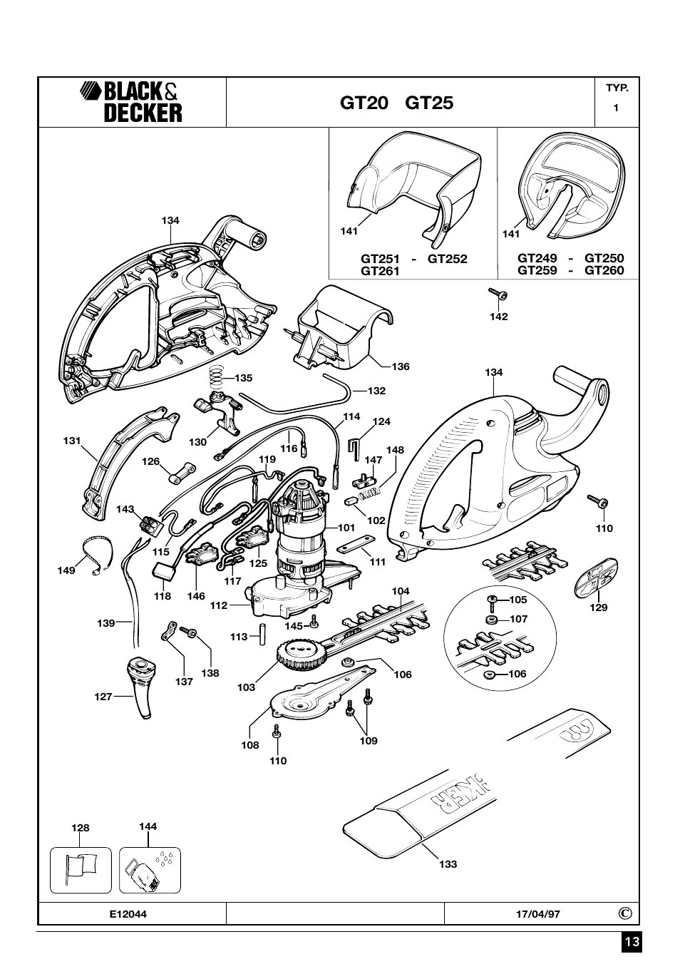 Gt20 gt25 | Black & Decker GT25 User Manual | Page 13 / 16