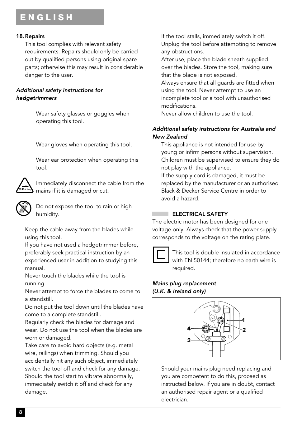 Black & Decker GT25 User Manual | Page 8 / 16