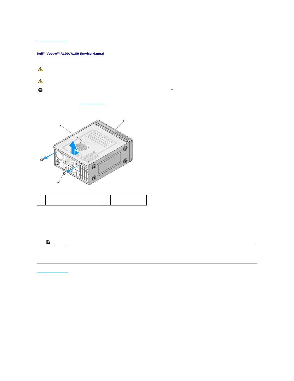 Replacing the computer cover | Dell Vostro A180 (Early 2009) User Manual | Page 6 / 30