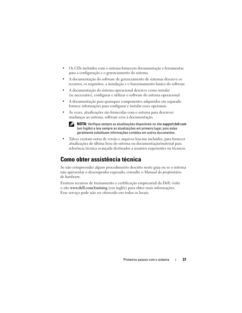 Como obter assistência técnica | Dell PowerEdge R300 User Manual | Page 39 / 62