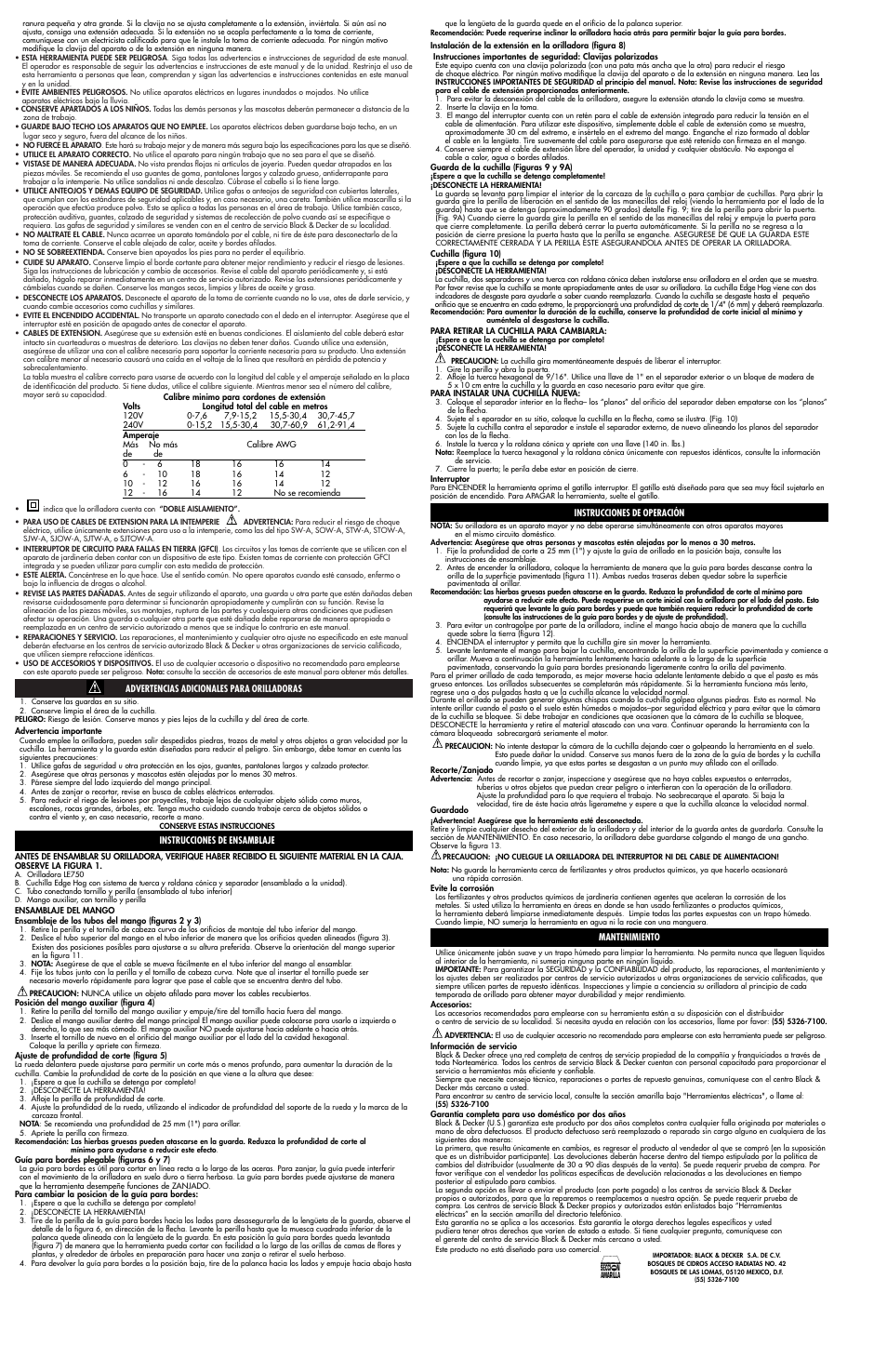 Black & Decker EDGE HOG LE750 User Manual | Page 4 / 4