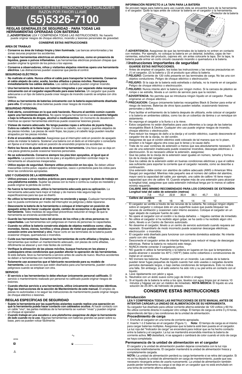 Conserve estas instrucciones, Instrucciones importantes de seguridad | Black & Decker HPD1802 User Manual | Page 5 / 6