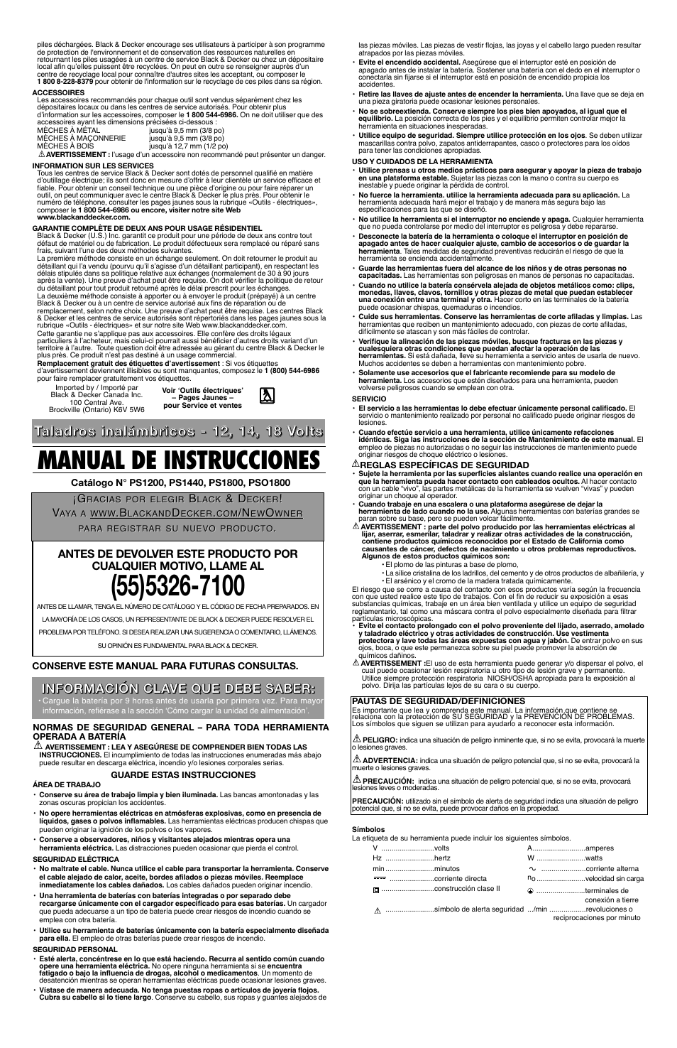 Manual de instrucciones | Black & Decker 90532472 User Manual | Page 5 / 7