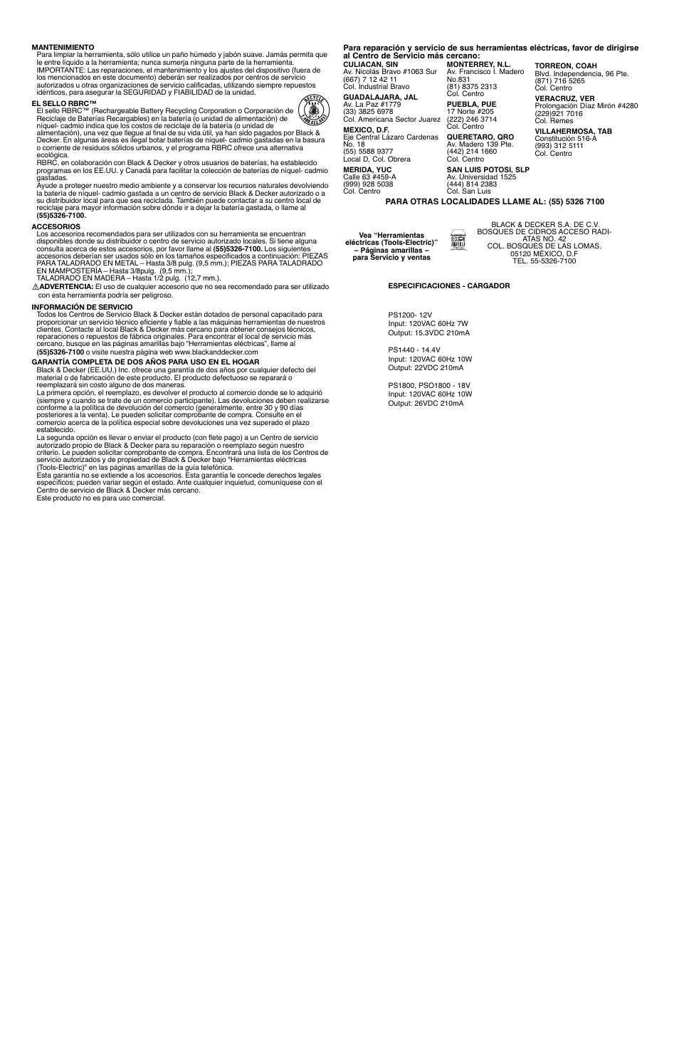 Black & Decker 90532472 User Manual | Page 7 / 7