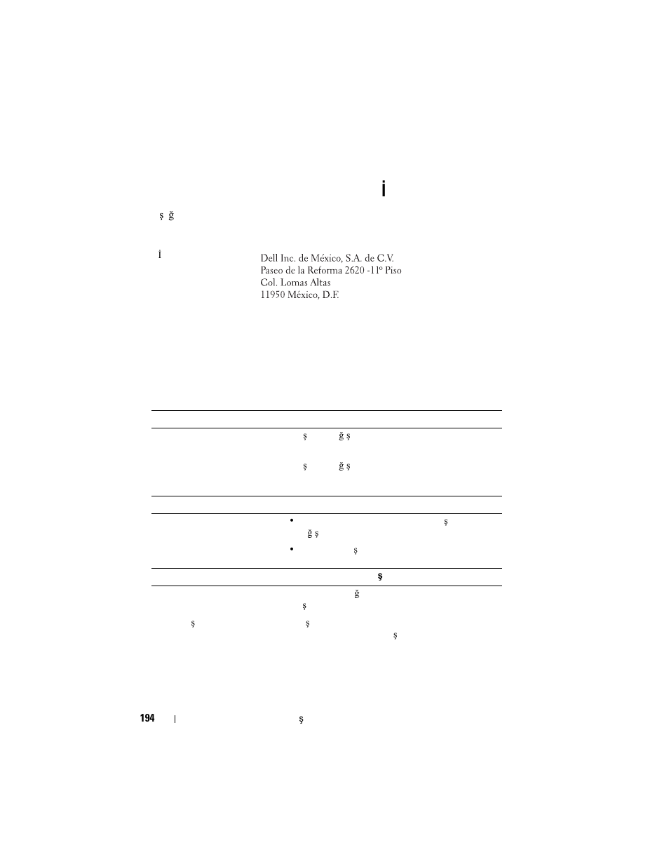 Nom bilgisi (yalnızca meksika için), Teknik özellikler, Nom bilgisi (yalnızca meksika i çin) | Dell PowerVault MD3200i User Manual | Page 196 / 222