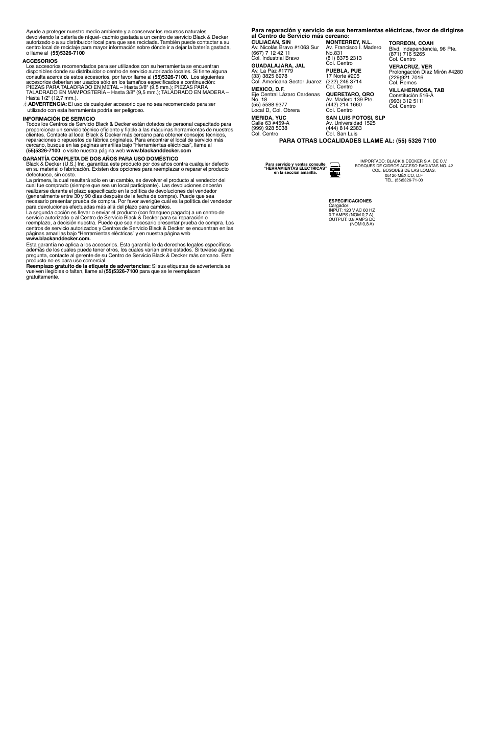 Black & Decker CD9602-LW User Manual | Page 7 / 7