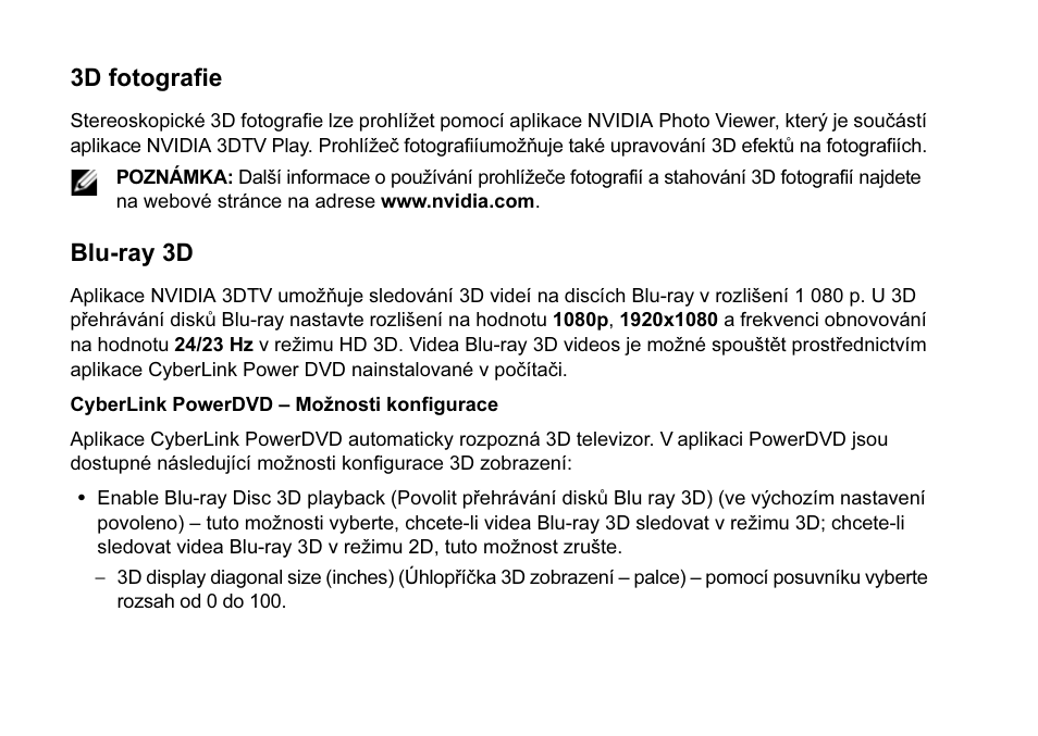 3d fotografie, Blu-ray 3d | Dell XPS 17 (L701X, Late 2010) User Manual | Page 14 / 42
