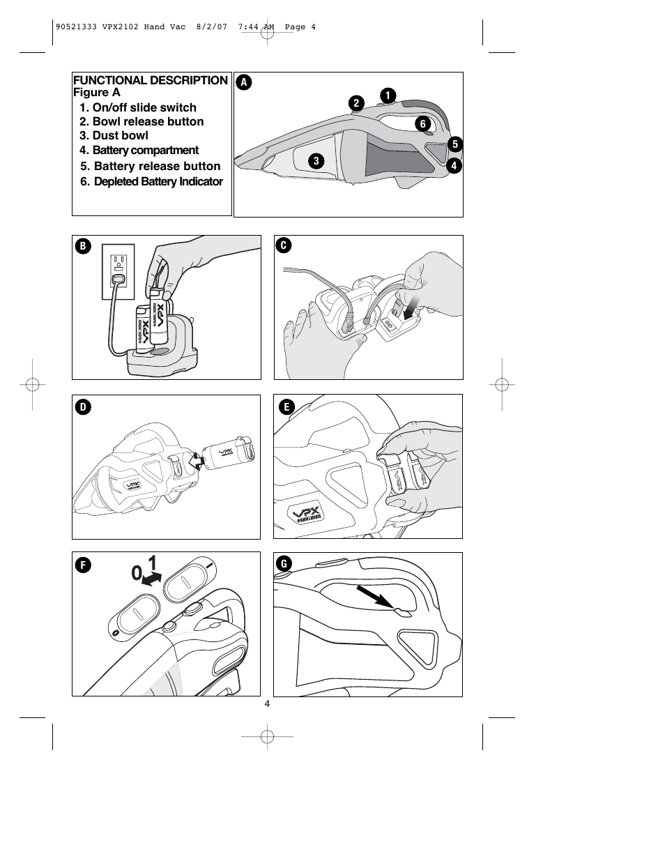 Black & Decker VPX2102 User Manual | Page 4 / 32