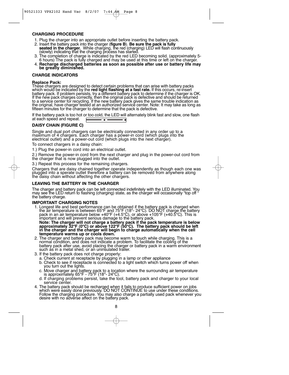 Black & Decker VPX2102 User Manual | Page 8 / 32