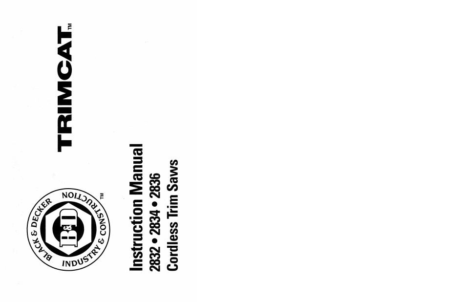 Black & Decker TRIMCAT 2832 User Manual | 16 pages