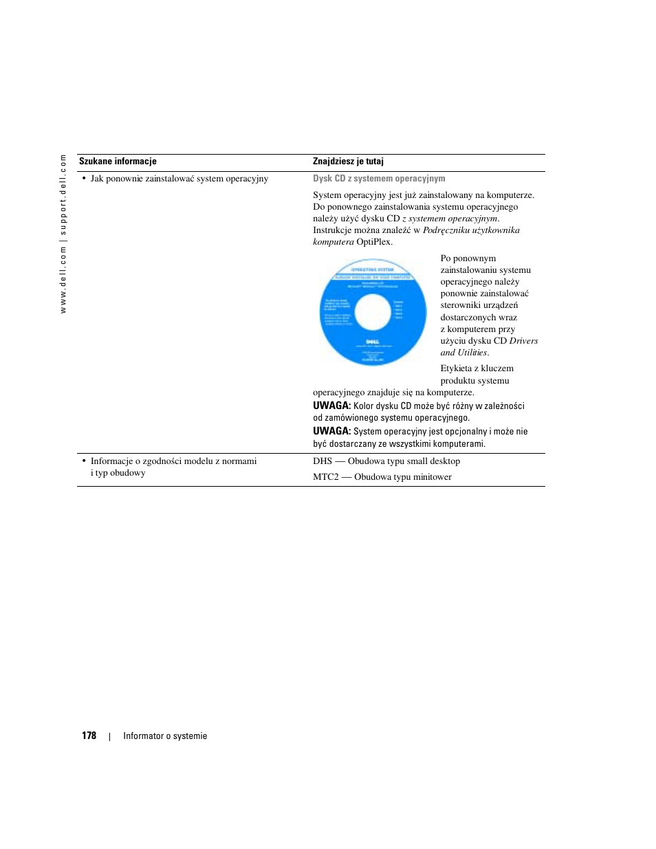 Dell OptiPlex 170L User Manual | Page 178 / 238